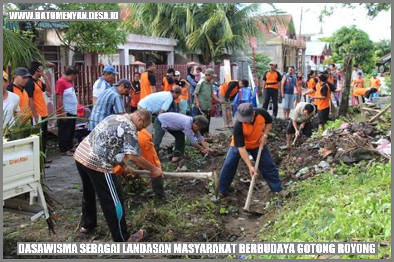 Dasawisma sebagai Landasan Masyarakat Berbudaya Gotong Royong