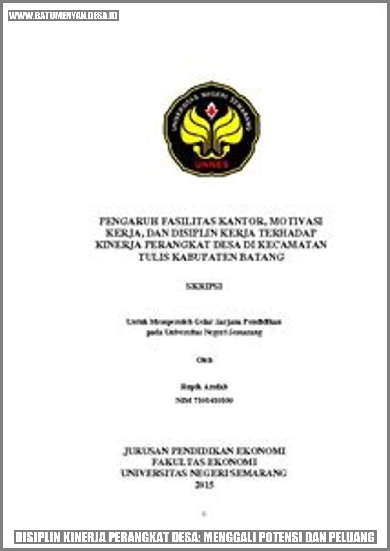 Disiplin Kinerja Perangkat Desa: Menggali Potensi dan Peluang