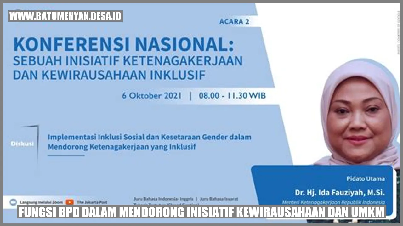 Fungsi BPD dalam Mendorong Inisiatif Kewirausahaan dan UMKM