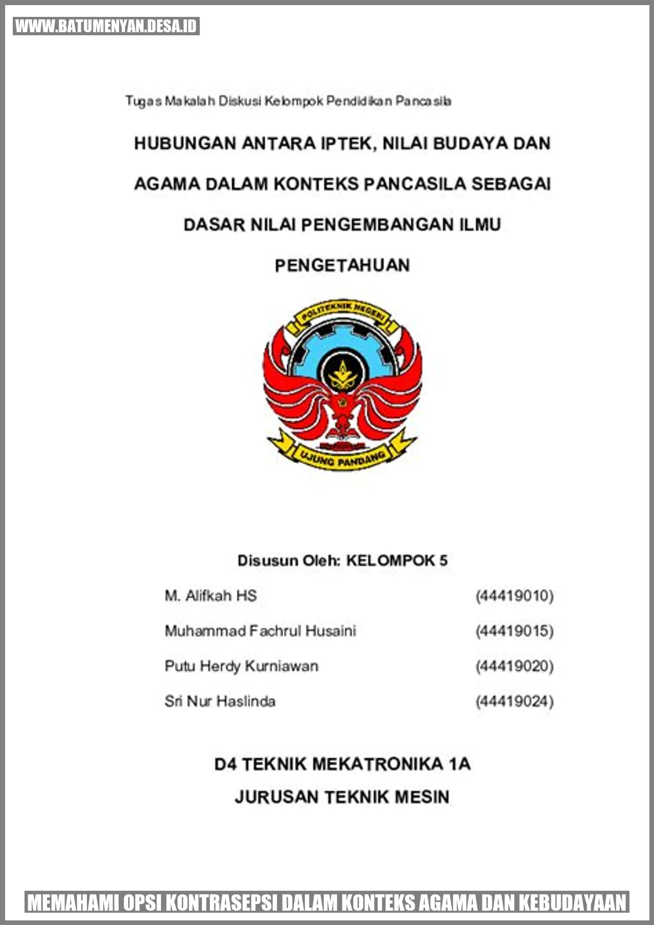 Memahami Opsi Kontrasepsi dalam Konteks Agama dan Kebudayaan