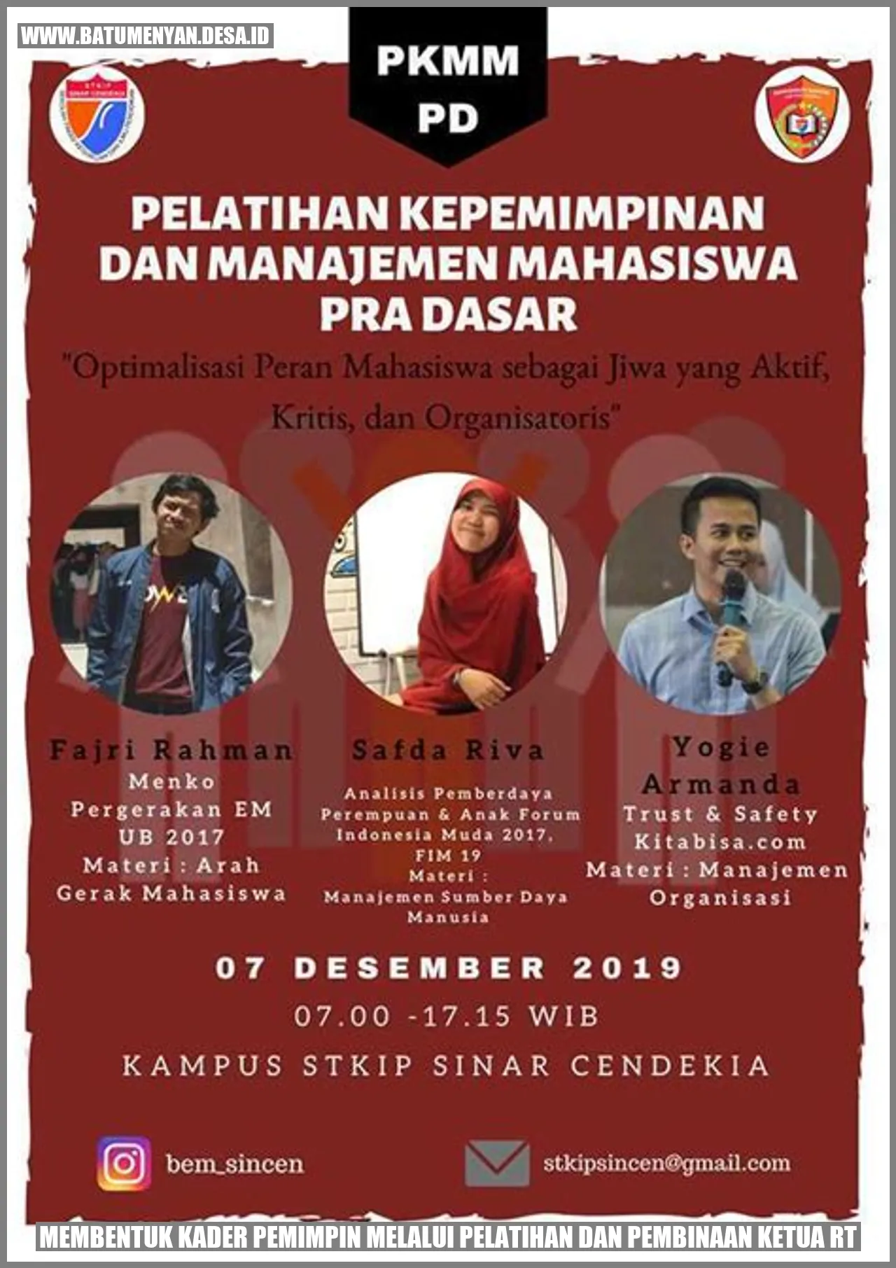 Membentuk Kader Pemimpin Melalui Pelatihan dan Pembinaan Ketua RT