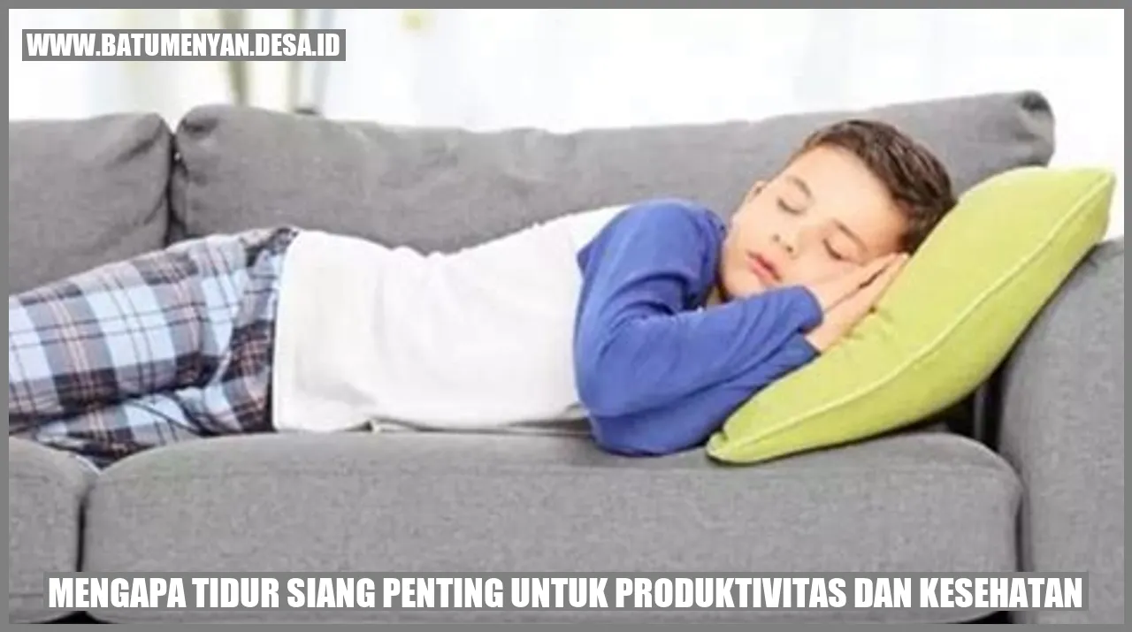 Mengapa Tidur Siang Penting untuk Produktivitas dan Kesehatan
