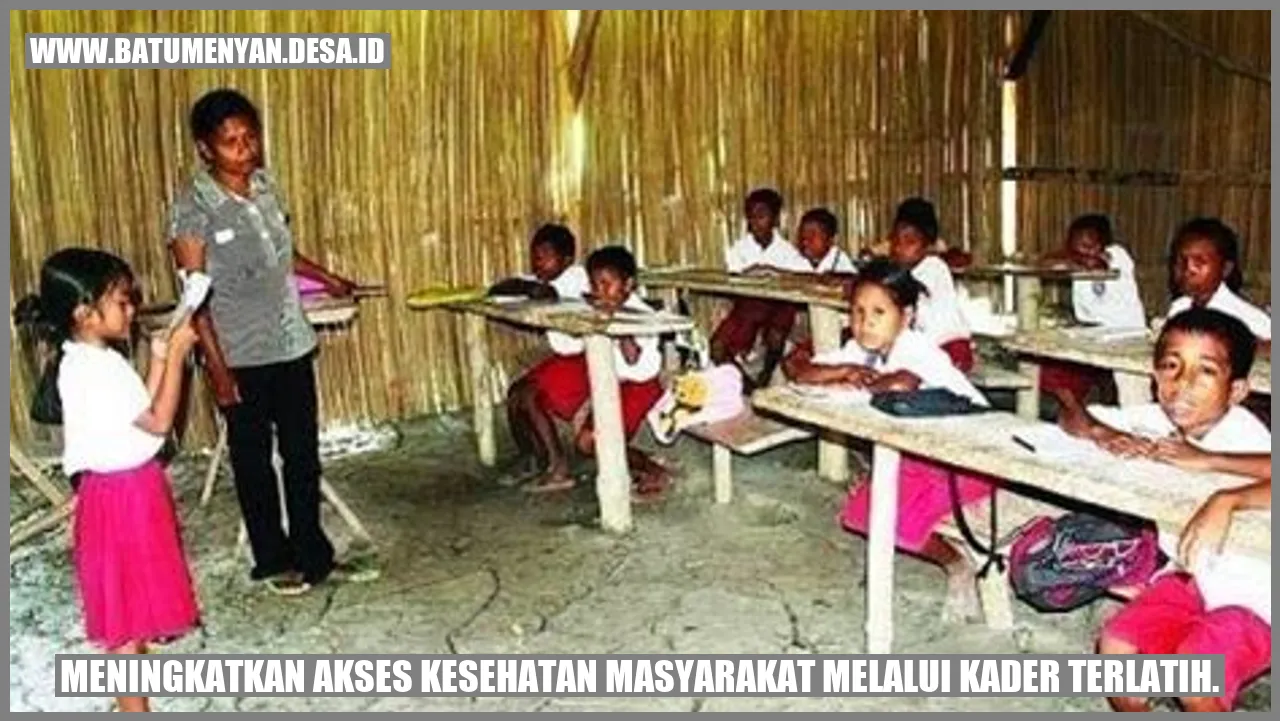 Meningkatkan Akses Kesehatan Masyarakat melalui Kader Terlatih.