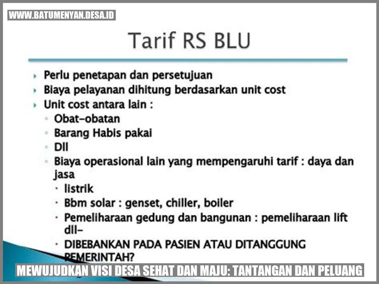 Mewujudkan Visi Desa Sehat dan Maju: Tantangan dan Peluang