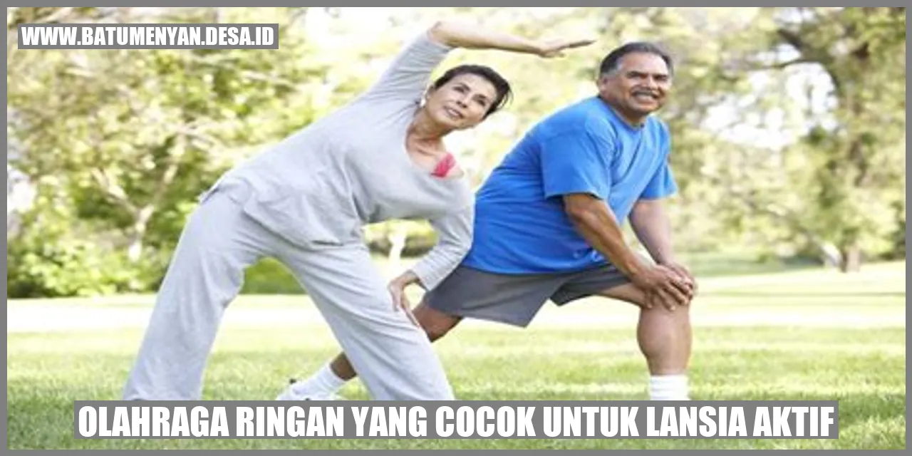 Olahraga Ringan yang Cocok untuk Lansia Aktif