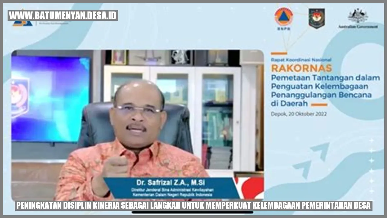 Peningkatan Disiplin Kinerja sebagai Langkah untuk Memperkuat Kelembagaan Pemerintahan Desa
