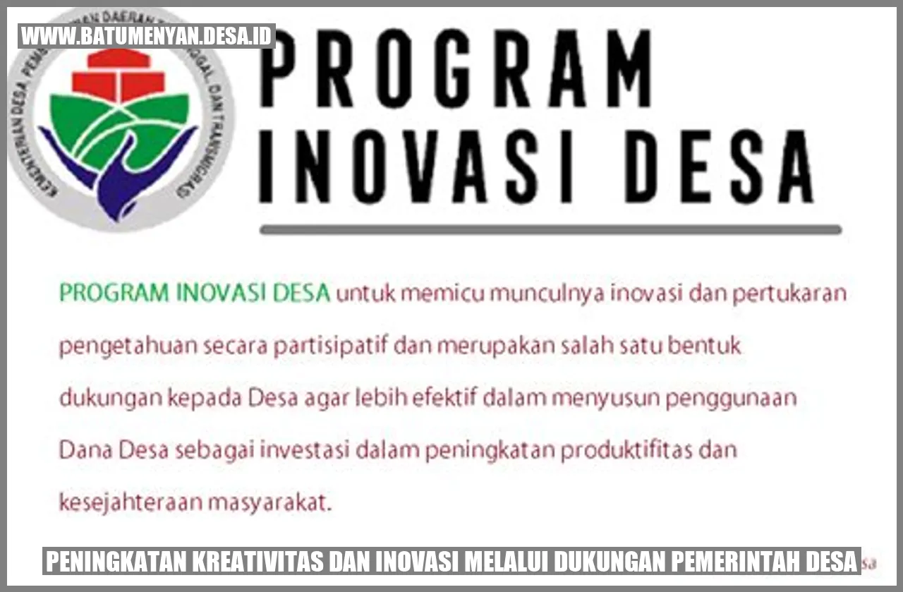 Peningkatan Kreativitas dan Inovasi melalui Dukungan Pemerintah Desa