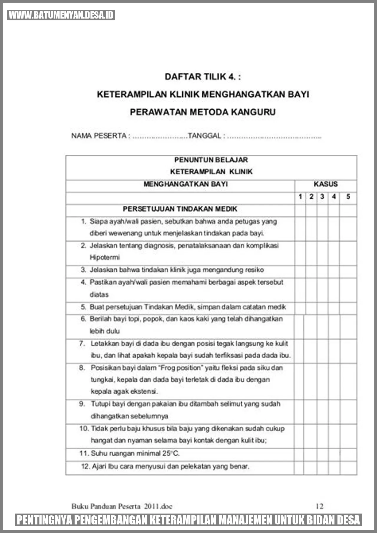 Pentingnya Pengembangan Keterampilan Manajemen untuk Bidan Desa