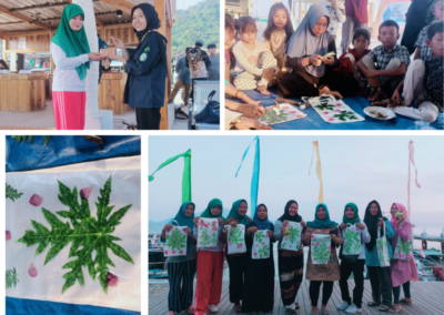TP-PKK Desa Batu Menyan Mengadakan Pelatihan Pembuatan Batik Eco-Print