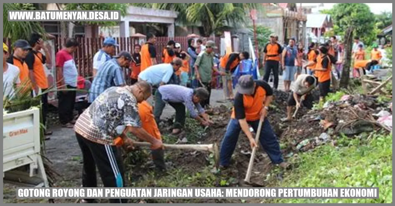 Gotong Royong dan Penguatan Jaringan Usaha: Mendorong Pertumbuhan Ekonomi