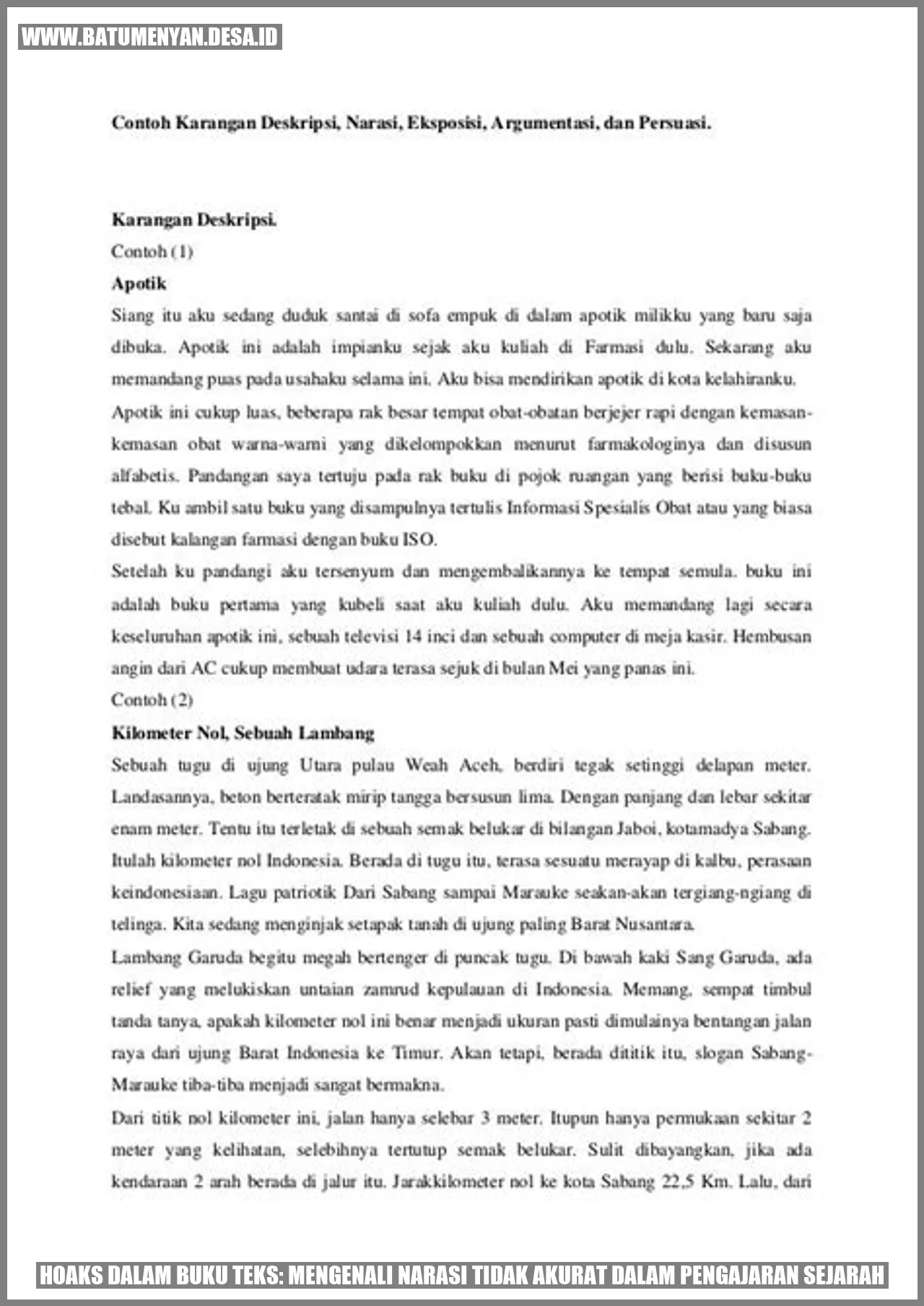 Hoaks dalam Buku Teks: Mengenali Narasi Tidak Akurat dalam Pengajaran Sejarah