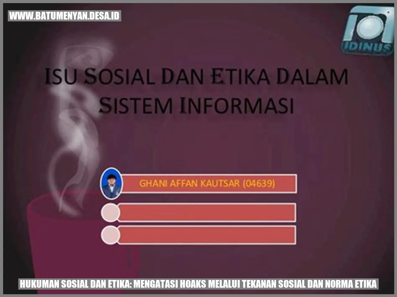 Hukuman Sosial dan Etika: Mengatasi Hoaks melalui Tekanan Sosial dan Norma Etika