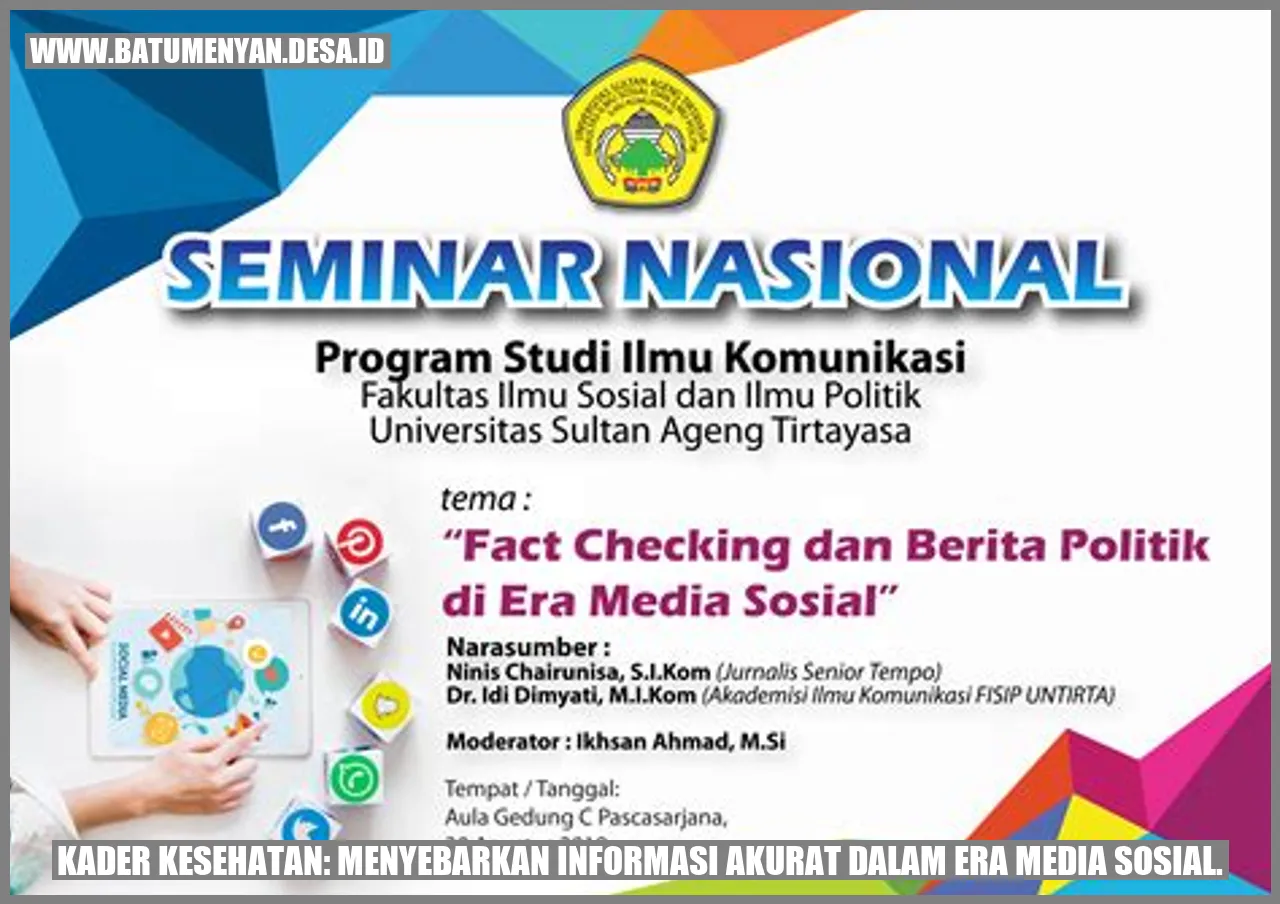 Kader Kesehatan: Menyebarkan Informasi Akurat dalam Era Media Sosial.