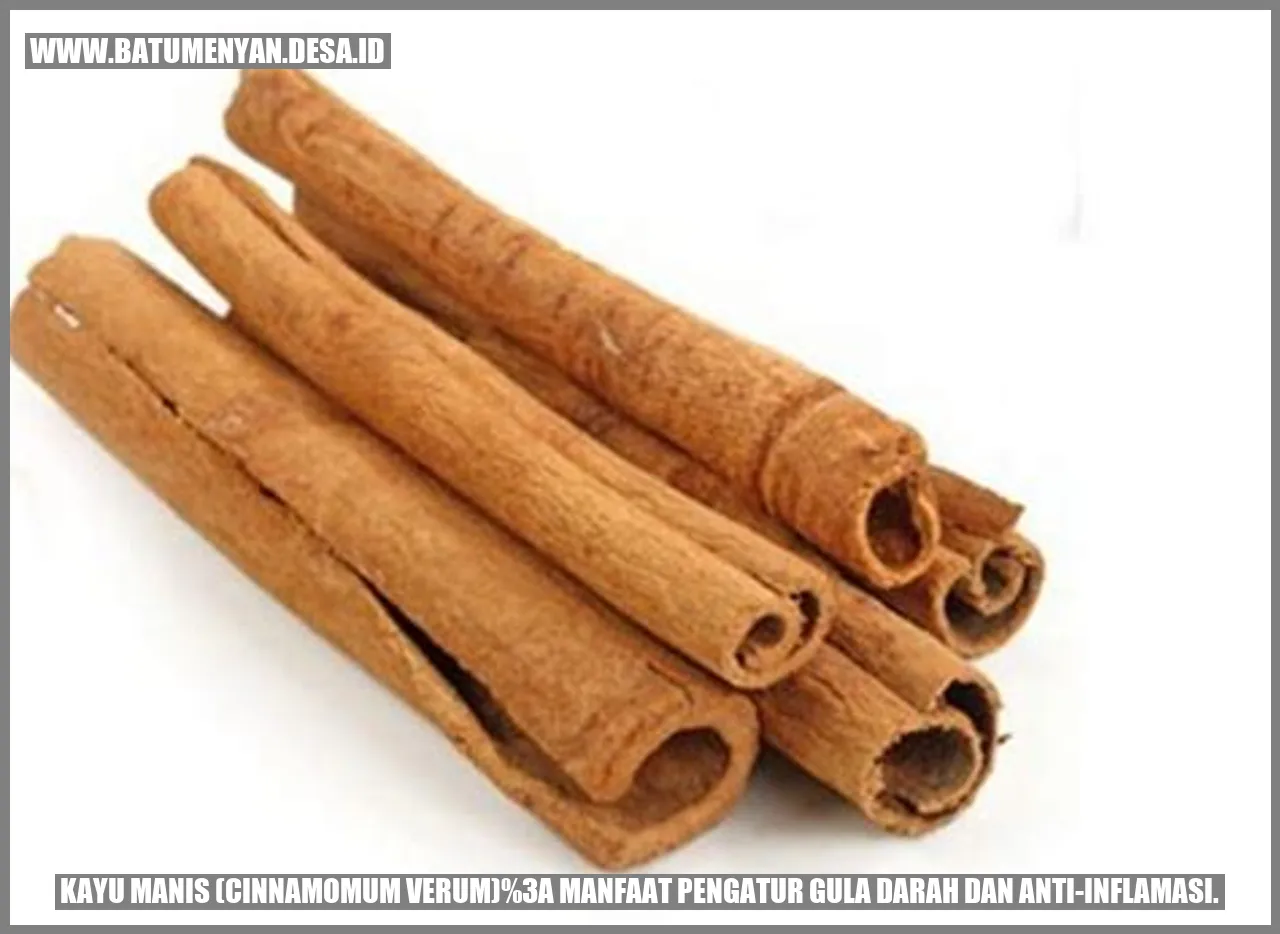 Kayu Manis (Cinnamomum verum): Manfaat Pengatur Gula Darah dan Anti-inflamasi.