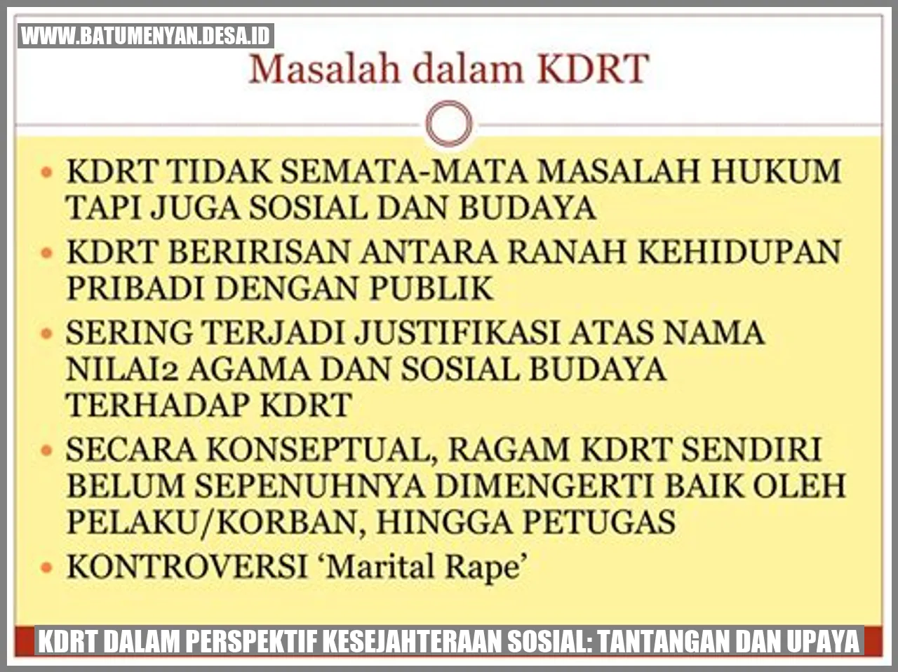 KDRT dalam Perspektif Kesejahteraan Sosial: Tantangan dan Upaya