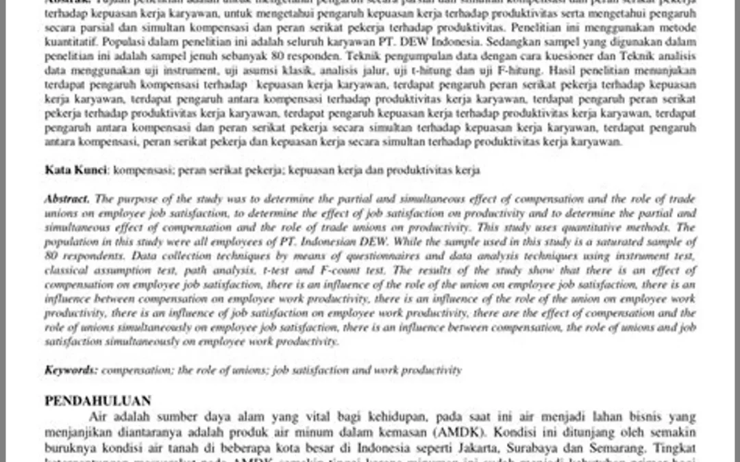 KDRT dan Dampaknya terhadap Produktivitas Kerja Korban