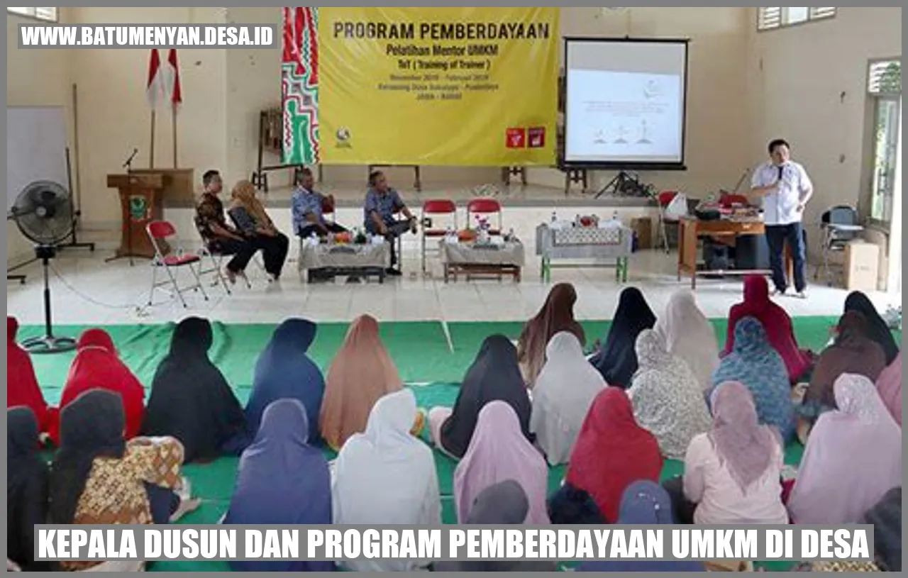 Kepala Dusun dan Program Pemberdayaan UMKM di Desa