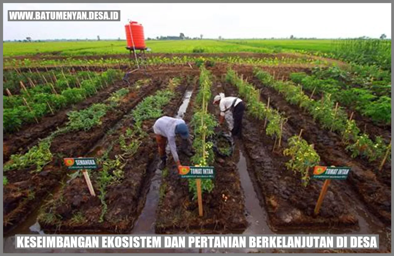 Keseimbangan Ekosistem dan Pertanian Berkelanjutan di Desa