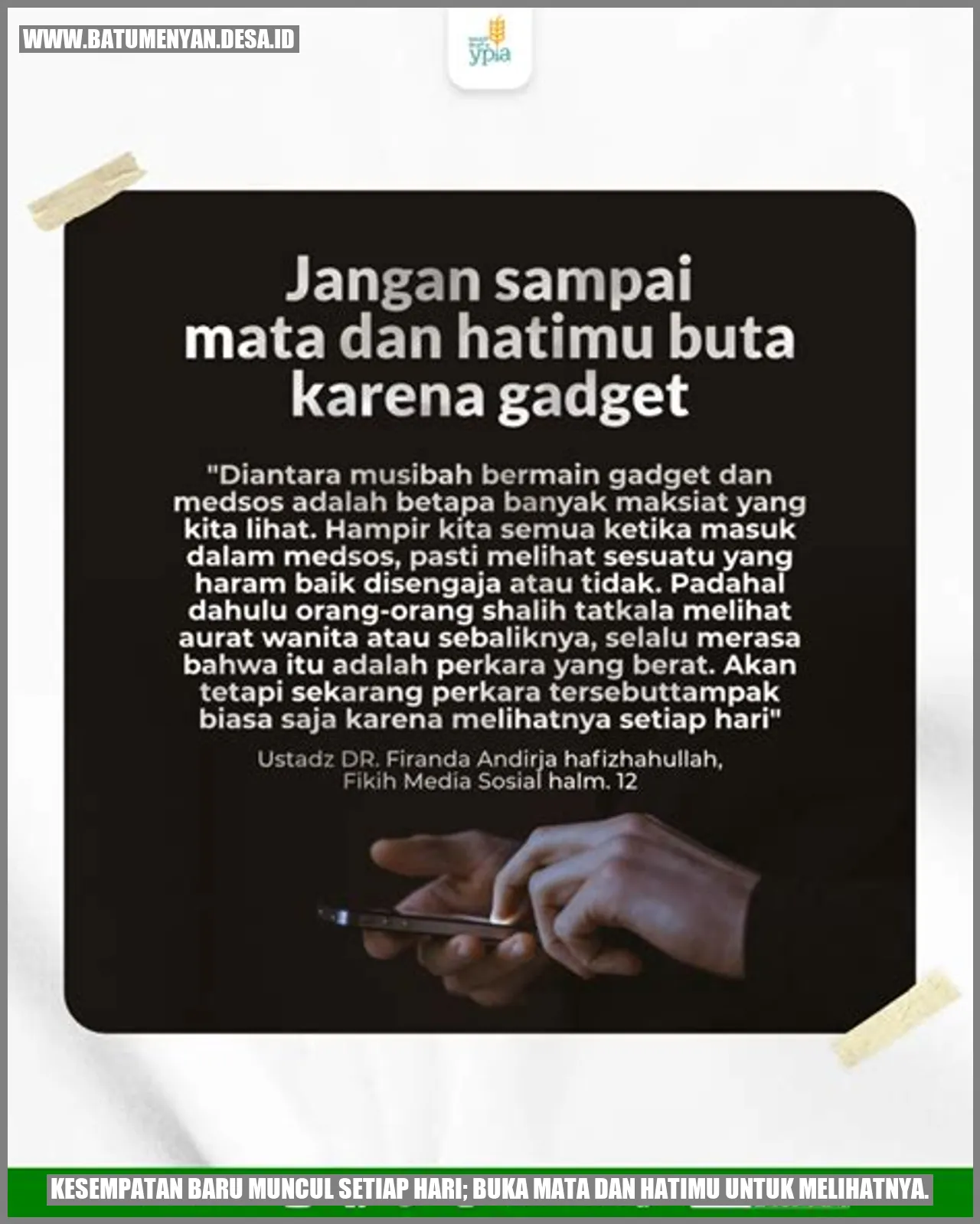Kesempatan baru muncul setiap hari; buka mata dan hatimu untuk melihatnya.