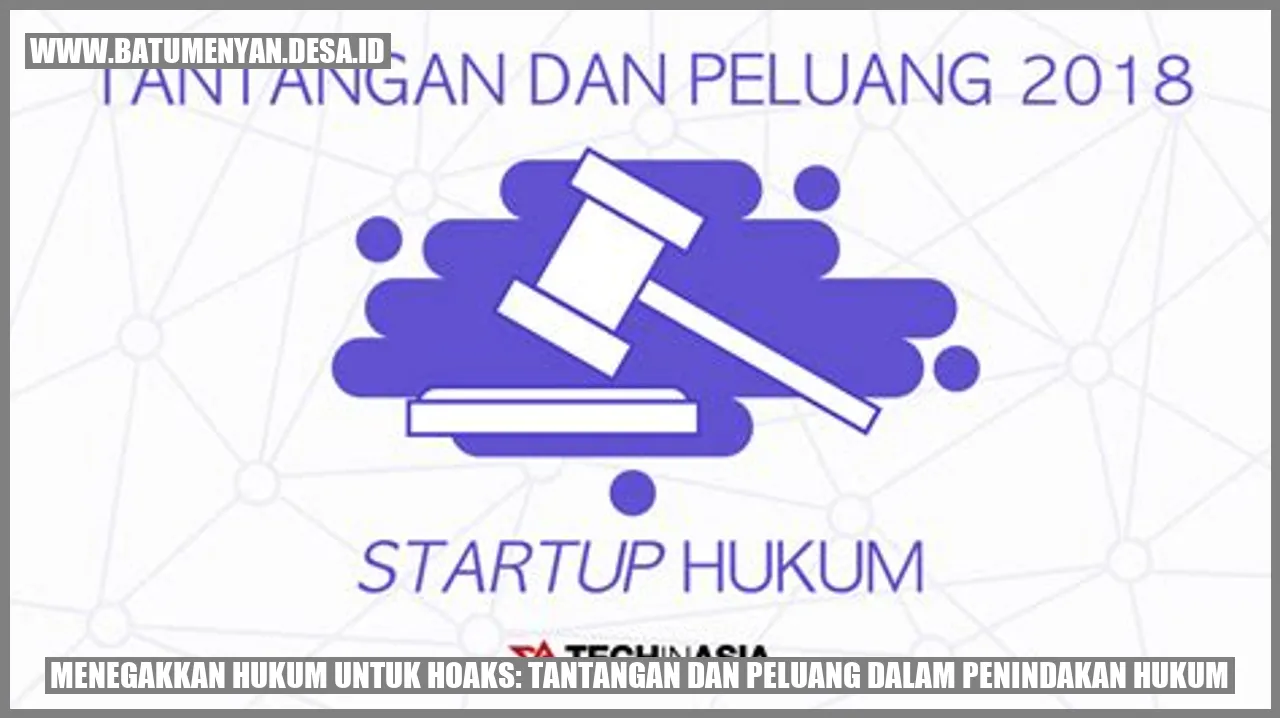 Menegakkan Hukum untuk Hoaks: Tantangan dan Peluang dalam Penindakan Hukum