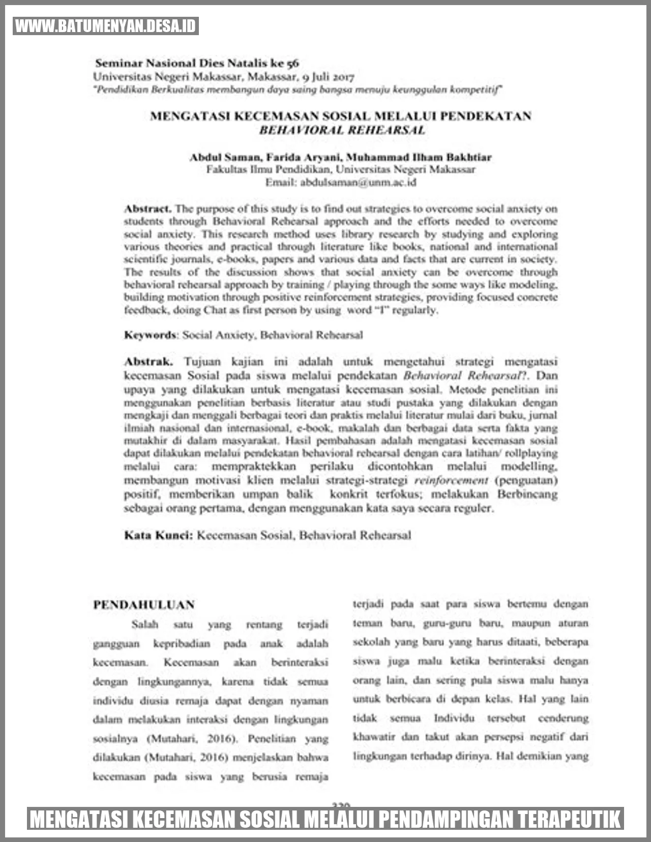 Mengatasi Kecemasan Sosial Melalui Pendampingan Terapeutik
