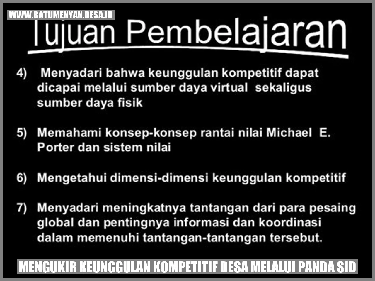 Mengukir Keunggulan Kompetitif Desa Melalui Panda SID