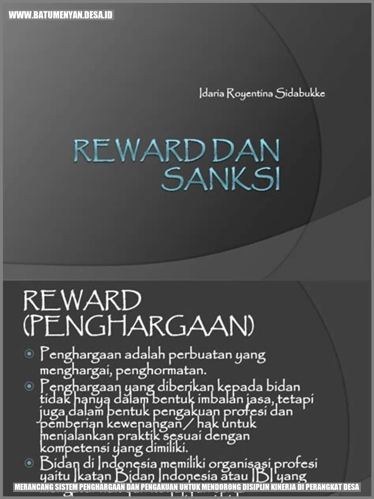 Gambar Sistem Penghargaan dan Pengakuan untuk Mendorong Disiplin Kinerja di Perangkat Desa
