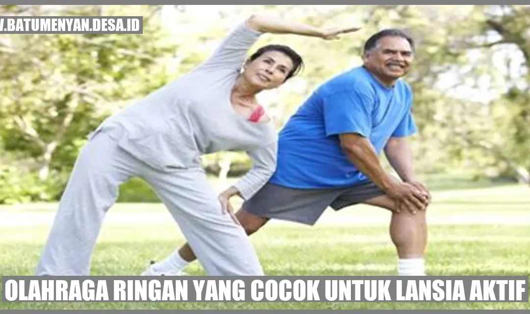 Olahraga Ringan yang Cocok untuk Lansia Aktif