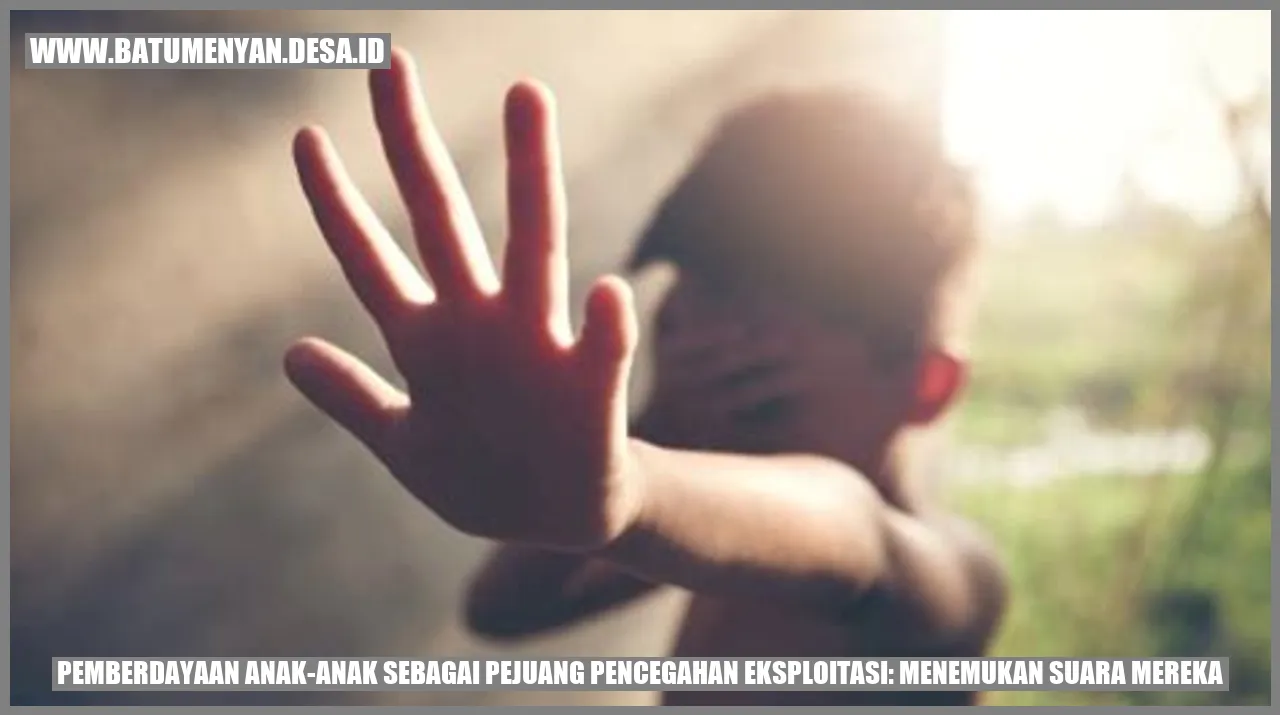 Pemberdayaan Anak-anak sebagai Pejuang Pencegahan Eksploitasi: Menemukan Suara Mereka