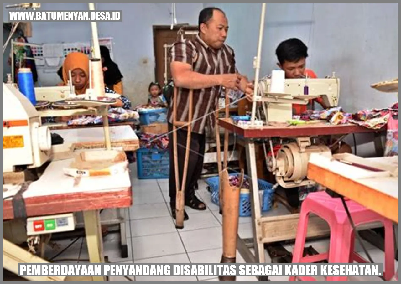 Pemberdayaan Penyandang Disabilitas sebagai Kader Kesehatan.