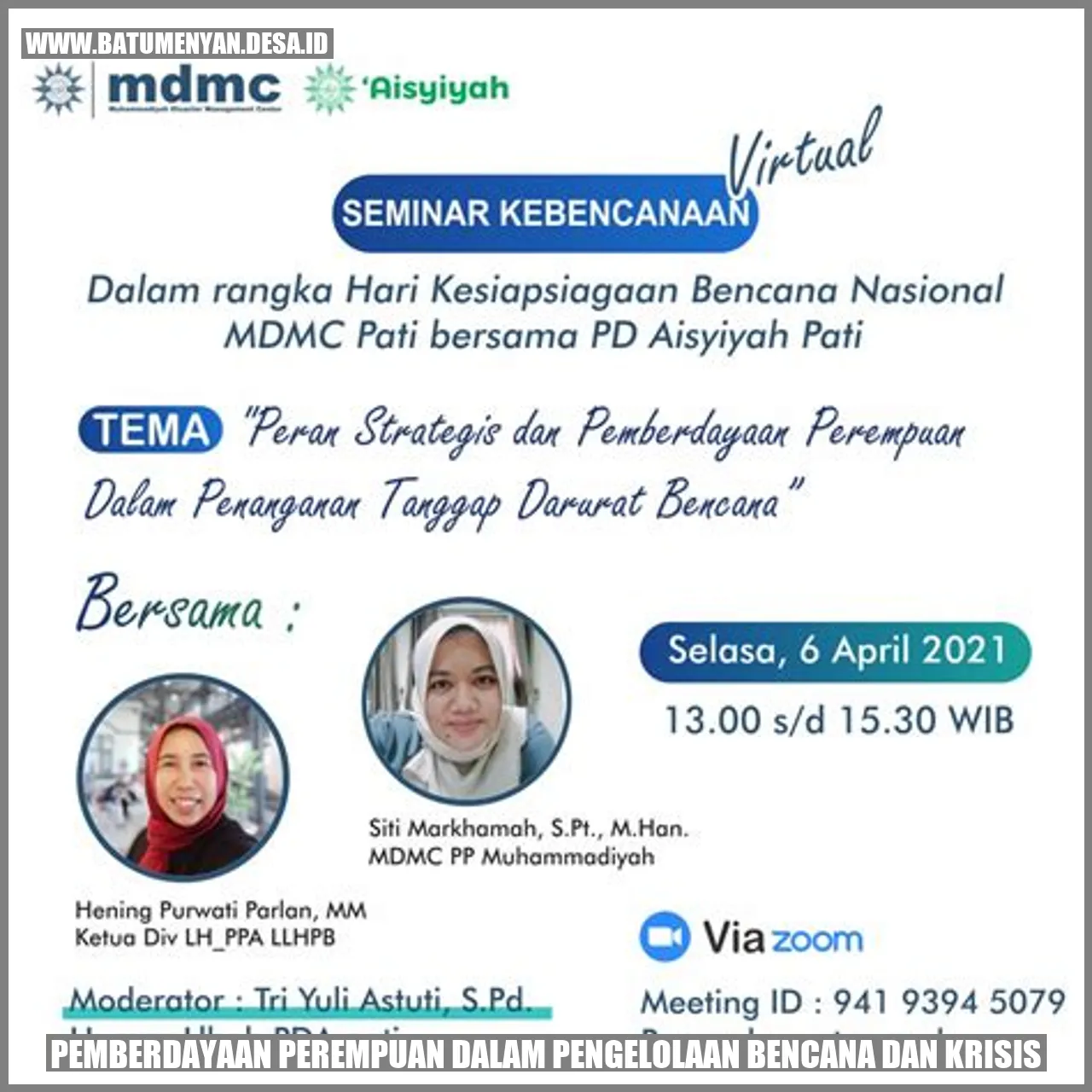 Pemberdayaan Perempuan dalam Pengelolaan Bencana dan Krisis