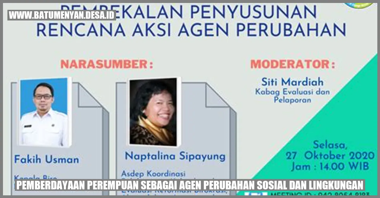 Pemberdayaan Perempuan sebagai Agen Perubahan Sosial dan Lingkungan