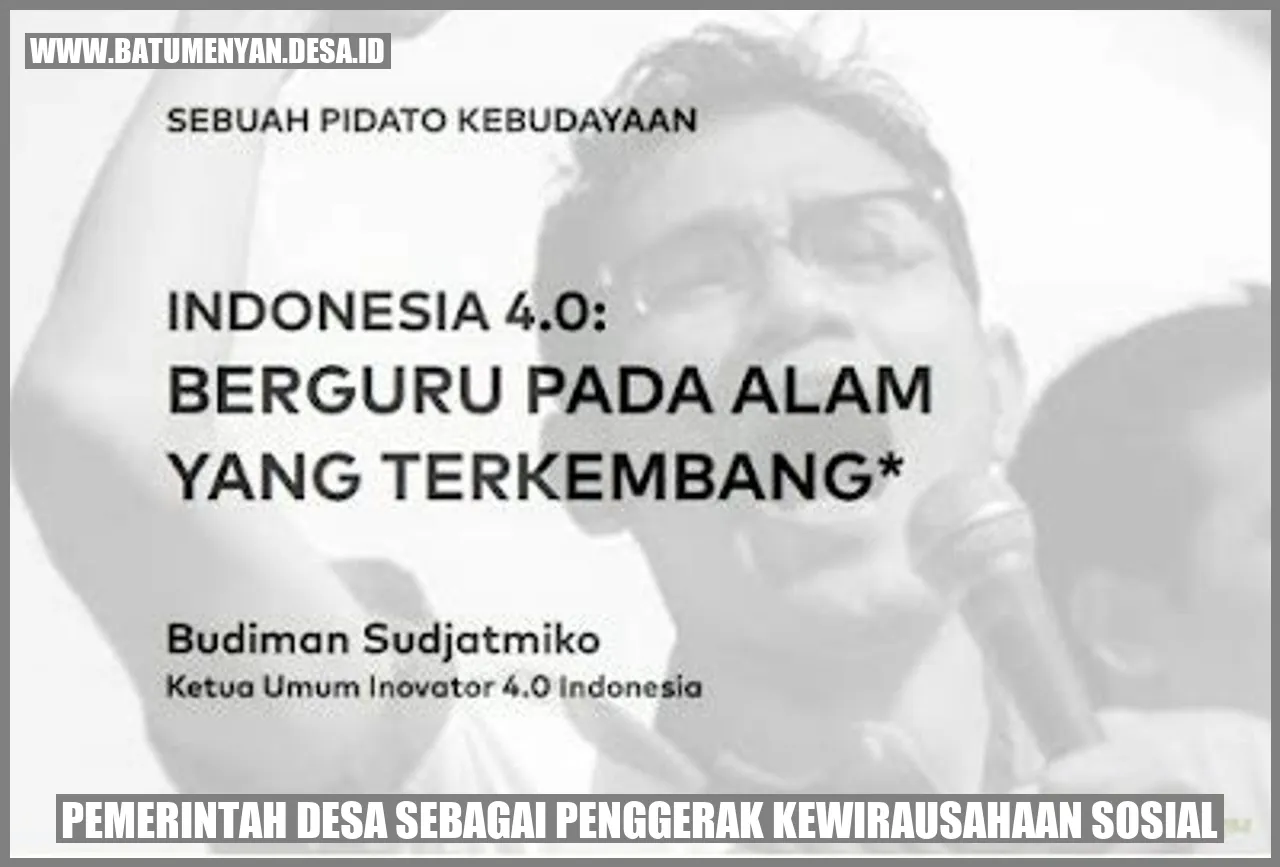 Pemerintah Desa sebagai Penggerak Kewirausahaan Sosial