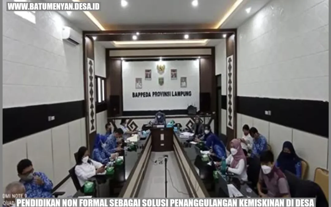 Pendidikan Non Formal sebagai Solusi Penanggulangan Kemiskinan di Desa