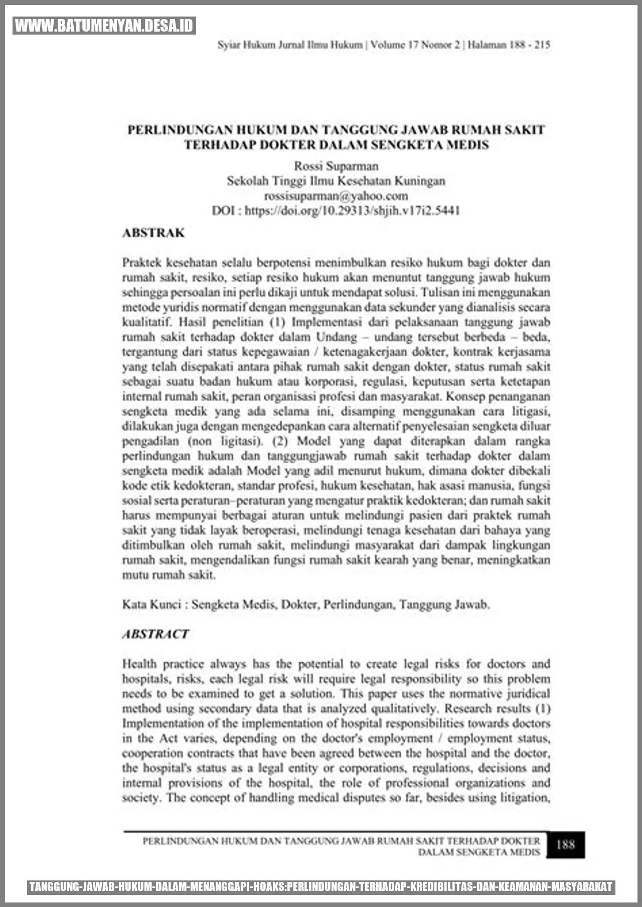 Tanggung Jawab Hukum dalam Menanggapi Hoaks: Perlindungan terhadap Kredibilitas dan Keamanan Masyarakat